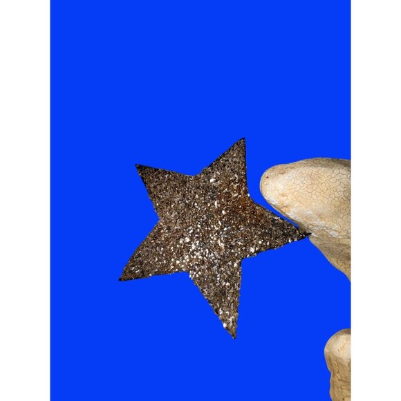 Nicol Sayre Vintage Paper Machet Handcrafted Moon & Star Ornament With Sitting F - Picture 7 of 16